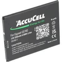 AccuCell Akku kompatibel Smartphone Gigaset GS160 Akku V30145-K1310-X463, 3,8V, 2200mAh, max. 8,36Wh