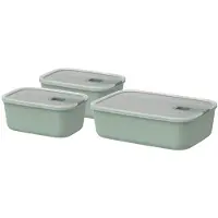 Mepal EasyClip Set Frischhaltedose 3-teilig (2x 700 ml + 1500 ml) - Nordic sage - Meal prep boxen