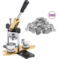 vidaXL Buttonmaschine mit 500 Button-Teilen 58 mm Drehstanze