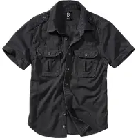 Brandit modernes Herren Polo-Shirt mit Baumwolle Schwarz