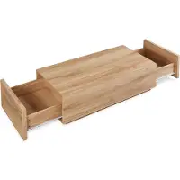 En.casa Couchtisch 'Turur' Wohnzimmertisch 104 x 50 x 40 cm mit 2 integrierten Schubladen rechteckig Eicheoptik