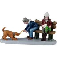 Lemax Verspielte Welpen 12 x 5 x 20 cm Weihnachtsdorf