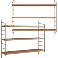 En.casa Modulares Wandregal Strängnäs 2er Set Hellbraun