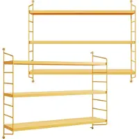 En.casa Modulares Wandregal Strängnäs 2er Set Gelb