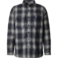 Superdry für Herren. M4010720A Kariertes Wollüberhemd mit marineblauem Fleecefutter (M), Lässig, Polyester, Langarm
