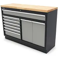 HBM professioneller Werkzeugschrank 136 cm mit 9 Schubladen, Werkbank für Werkstattausrüstung