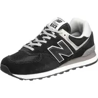 New Balance 574 Wildleder Trainer, Schwarz 45.5 EU