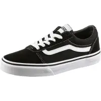 Vans Ward, Männlich, Kind, Modische Sneakers, Schwarz, Weiß, Einfarbig, Schnürverschluss
