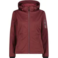 CMP Softshelljacke "WOMAN JACKET ZIP HOOD" mit Kapuze mit Kinnschutz, atmungsaktiv, wasserdicht