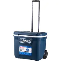 Coleman 50QT Xtreme Wheeled Cooler, Blau, Kunststoff, Polyurethan (PU), Schwarz, 47 l, 113 kg