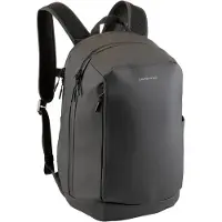 Kapten & Son Rucksack Oslo All Black 18L | Rucksack Herren Schwarz | 16 Zoll Laptopfach, Handgepäck-Größe & Kofferbefestigung | Ergonomisch & Wasserabweisend mit Schlüsselkarabiner