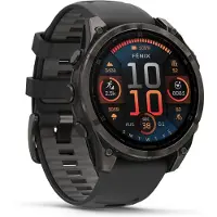 Garmin Fenix 8 47mm Amoled Sapphire Titan Sportuhr in schwarz, Größe Einheitsgröße