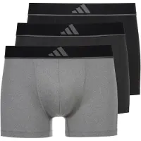 Adidas Herren Boxershorts, 3er Pack - Trunks, Active Micro Flex Eco, Logo, einfarbig