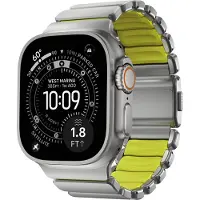 Nomad Stratos Armband für Apple Watch | 44/45/46/49 mm - Volt / Natural Titanium