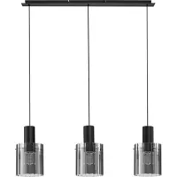 Lyora Design-Pendelleuchte Mirbi 3-flammig schwarz gerade