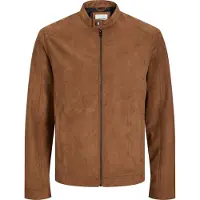 Jack&Jones PLUS 12264104_409_XXXXL, Motorradjacke, Uni, Erwachsener, Reißverschluss, Polyester, Braun