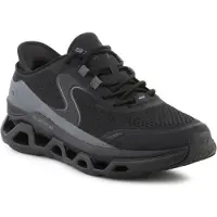 SKECHERS Hands-Free Slip-ins Slipper Schuhe aus atmungsaktivem Mesh mit stoßdämpfender Zwischensohle, Schwarz