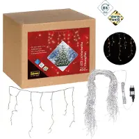 Idena 400er Eiszapfen LED Lichterkette transparent m St.