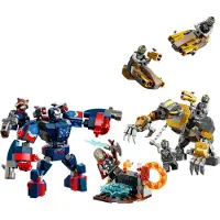 LEGO Marvel Avengers: Endgame Thor vs. Chitauri Bauset - Superhelden-Action mit dem Iron Patriot Mech und 7 Minifiguren - Geschenk für Jungen und Mädchen ab 8 Jahren - 76322
