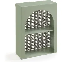 En.casa Wandregal Jäller Metall 40x30x13 cm Grün
