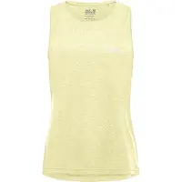 Jack Wolfskin Tanktop "WILDTRAIL TANK TOP W", Damen, Gr. S (36), grün (daisy), Obermaterial: 100% Polyester, normal, Rundhals, Tops Tanktop, sportlicher Stil, ohne Verschluss, mit Rundhalsausschnitt