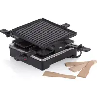 kela Raclette/Grill Genf Aluminiumguss schwarz 4 Personen 21,5x21,5x12,0cm KL-10048