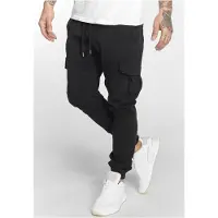 DEF stylische Herren Jeans Kordelzug Taschen 260 g/m² mit Baumwolle Schwarz