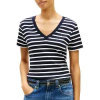 Tommy Hilfiger T-Shirt New Cody WW0WW40584 Dunkelblau Slim Fit 36