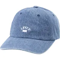 Levi's Baseball Cap "LAZY GIRL LOGO CAP", Damen, blau (jeans blau), Baumwolle, Caps Baseball Cap, mit Markenlogo Stickerei