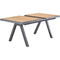 LC Garden Gartentisch 160/210x100cm Aluminium Stativ-Gestell Ausziehtisch mit Synchronauszug