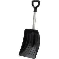 Prosperplast Schneeschaufel Typ EVEREST, aus Kunststoff schwarz, 265 mm breit, Stiel ausziehbar