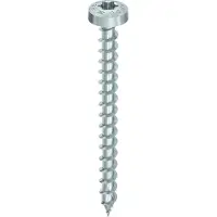Heco TOPIX-plus 4,0 x 50, Rundkopf, T-Drive, Variables Vollgewinde, verzinkt blau, A3K, 500 Stück, V