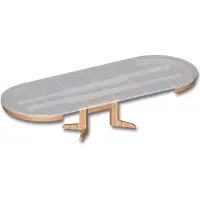 Pöttker Ausziehtischführung ALU 77, Auszugslänge 1850 mm, Platten 2x500, Aluminium