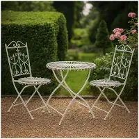 HTI Tischgruppe Weiß Romantic Garden