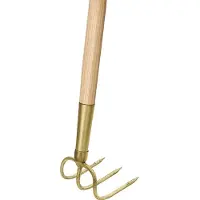 Idealspaten-bredt Gartenhacke 3 Zinken mit Büchse+Kappe+Stiel 1350mm