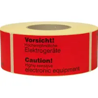 Transpak Trans-Pak Hinweis Etiketten Senitive electronic