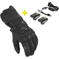 Macna Rafino RTX Kit Wasserdichter beheizbarer Winter-Motorradhandschuh + 7,4V / 2,2A Batterien und Ladegerät