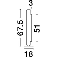 Nova Luce LED Tischleuchte Wetro in Weiß und Schwarz 20W 1359lm