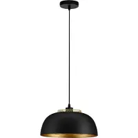 Nova Luce Pendelleuchte Sqube E27 Schwarz Gold Metall Ø35cm 9001086