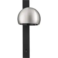 Nova Luce LED Wandleuchte Lusa schwenkbar 10W warmweiss 3000K Nickel matt Schwarz Aluminium 26x13cm 9088121