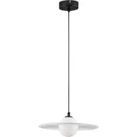 Nova Luce Pendelleuchte Reflet G9 Schwarz Weiß Stahl Ø30cm 9780104