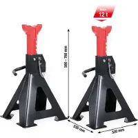 Ks Tools - performance Stahl-Unterstellbock mit Schnellverstellung, 12000 kg, paarweise