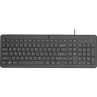 HP 150 Kabelgebundene Tastatur, Volle Größe (100%), Kabelgebunden, USB, Schwarz