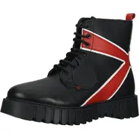Kickers Bequeme Stiefelette Schnürschuhe für Damen 910624-50 83 Schwarz