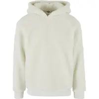 Urban Classics bequemer Herren Hoodie Rippbündchen Kapuze 330 g/m² Ecru-Weiß