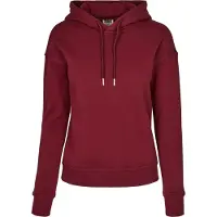 Urban Classics lässiger Damen Hoodie Kordelzug Taschen 300 g/m² Rot