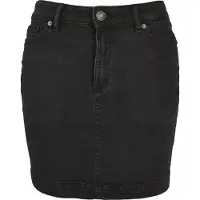 Urban Classics leichtes Damen Kleid Stretch Reißverschluss Taschen Schwarz