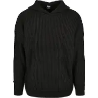 Urban Classics lässiger Herren Hoodie große Kapuze Kordelzug 5 g/m² Schwarz
