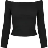 Urban Classics Ladies Off Shoulder Rib Longsleeve