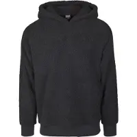 Urban Classics moderner Herren Hoodie Rippbündchen Kapuze 330 g/m² Schwarz